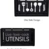 Unyqoos® Stijlvolle Keukengereedschapsorganizer van Hout met 3 Compartimenten en Antislip Pads