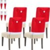 550x585-8.jpg Unyqoos® Set van 4 decoratieve stoelhoezen met kerstmanhoeden voor feestelijke tafeldecoratie