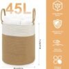 Unyqoos® Stijlvolle Katoenen Wasmand van 50 Liter met Handvatten voor Elke Kamer