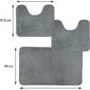 550x586-11.jpg Unyqoos® 3-delige Badmat Set in Grijs - Absorberend, Sneldrogend en Ruimtebesparend