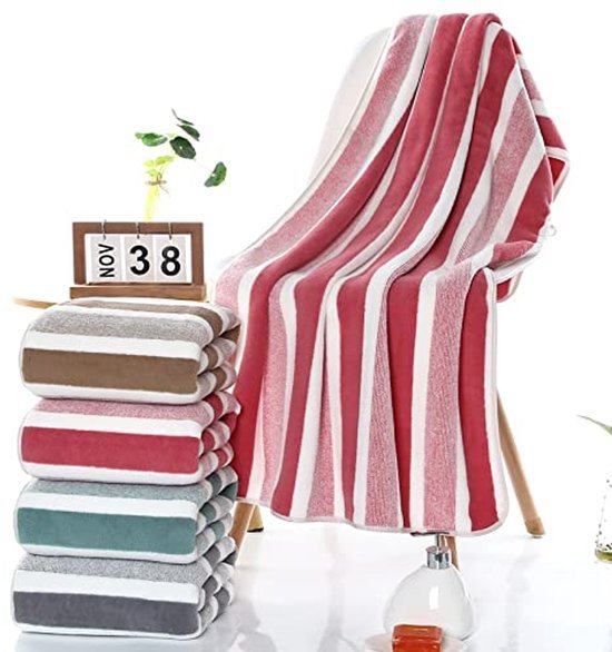 Unyqoos® Mikrofaser Handdoeken Set van 2 voor Reizen, Sport en Ontspanning - 70x140 cm, Roze