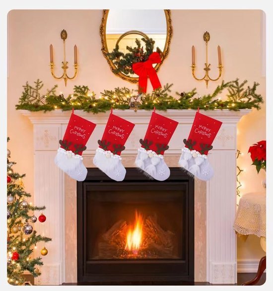 550x586-20.jpg Unyqoos® Set van 2 kleurrijke kerstkousen voor decoratie en cadeaus