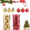 550x586-23.jpg Unyqoos® Set van 48 Weerbestendige Kunststof Kerstballen in Rood en Goud voor Boomdecoratie