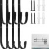 550x586-28.jpg Unyqoos® Set van vier stevige dubbele wandhaken voor georganiseerde garageopslag