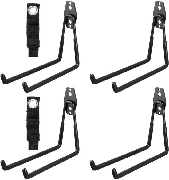 550x586-33.jpg Unyqoos® Sterke wandhaken set van vier voor garage en tuinopslag