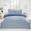 Unyqoos® Blauwe microvezel dekbedovertrekset met abstract geometrisch ontwerp