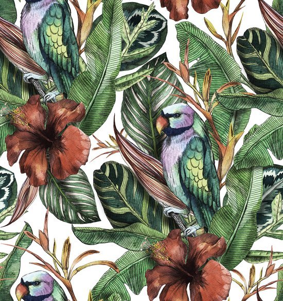 550x586-7.jpg Unyqoos® Roodbruin zelfklevend vinylbehang met botanisch patroon voor diverse oppervlakken 44,5 cm × 7 m