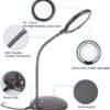 Unyqoos® Oplaadbare bureaulamp met vergrootglas en flexibele zwanenhals voor veelzijdig gebruik