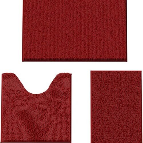 550x587-8.jpg Unyqoos® Zachte en Absorberende 3-delige Badmatset met Antislip voor Badkamer en Toilet
