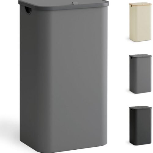 Unyqoos® Ruime en Opvouwbare Wasmand met Deksel en Kunststof Handvat voor Eenvoudig Draagcomfort