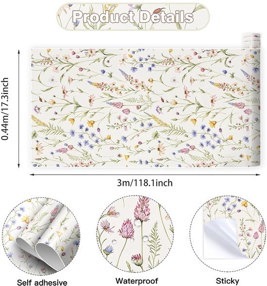 550x588-4.jpg Unyqoos® Zelfklevend bloemenbehang voor kleurrijke en stijlvolle interieurdecoratie