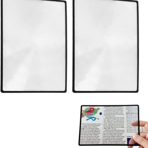 Unyqoos® Lichtgewicht en draagbare rechthoekige leesloep met Fresnel lens voor ouderen