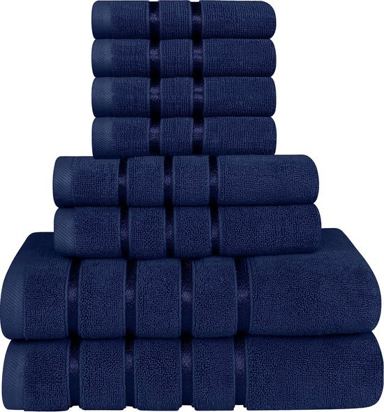 Unyqoos ® Luxueuze 8-delige Handdoekenset met Hoogwaardige Absorptie en Sneldrogende Eigenschappen