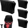 Unyqoos® Elastische stoelhoezen set van 4 voor eetkamer en kantoor in zwart