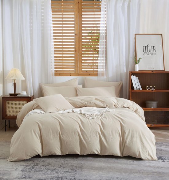550x589-4.jpg Unyqoos® Zacht en ademend halflinnen beddengoed set voor elk seizoen met ritssluiting
