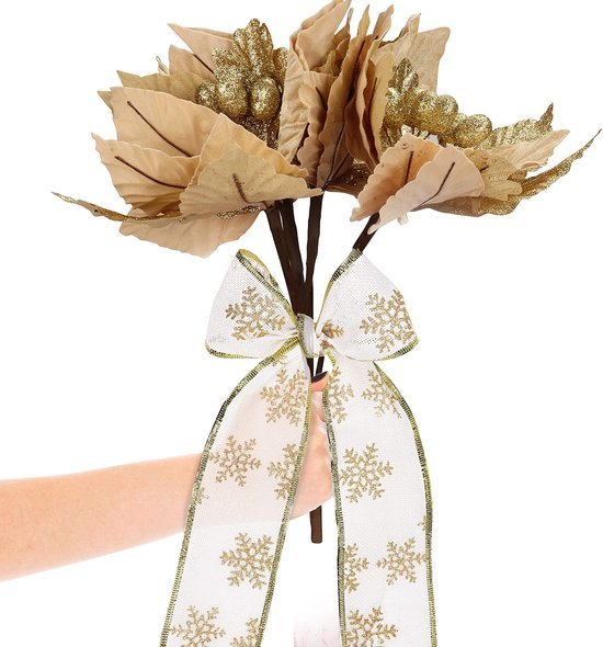 Unyqoos ® Stralend Wit Feestelijk Lint met Sneeuwvlokkenpatroon voor Diverse Decoraties