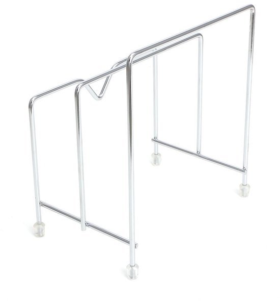 550x590-17.jpg Unyqoos® Ruimtebesparende roestvrijstalen houder voor deksel en snijplank