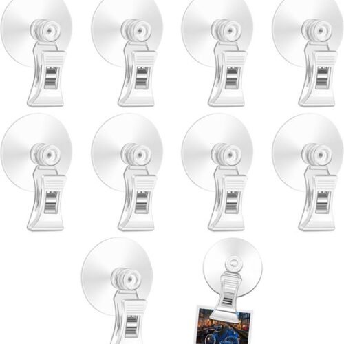 550x590-23.jpg Unyqoos® Set van 10 veelzijdige transparante zuignapclips voor diverse toepassingen