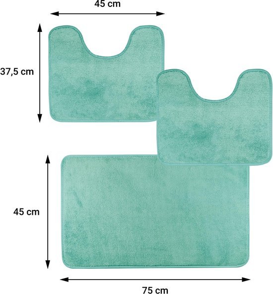 550x591-13.jpg Unyqoos® Set van drie badkamermatten met ultrazachte en absorberende eigenschappen voor elke badkamer