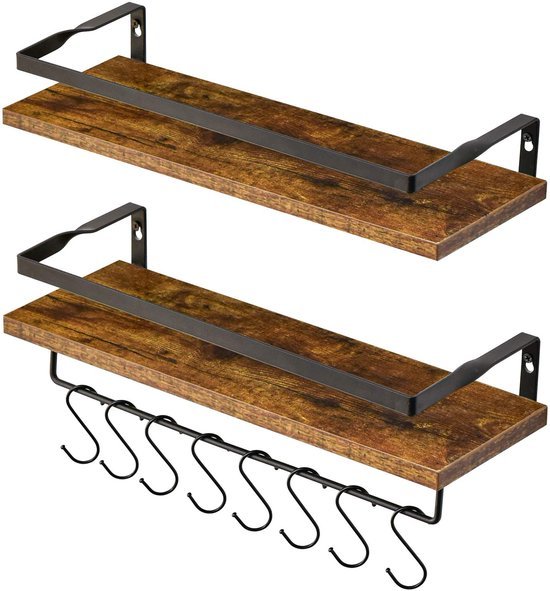 Unyqoos ® Stijlvolle Zwevende Wandplanken Set met Handdoekhouder voor Diverse Ruimtes