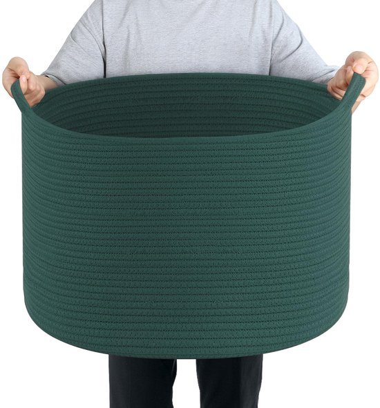 550x591-20.jpg Unyqoos® Opvouwbare Katoenen Wasmand met Vier Vakken voor Multifunctioneel Gebruik in Huis