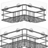 Unyqoos® Zelfklevende Roestvrijstalen Doucheplanken voor Hoekopslag zonder Boren, Set van Twee Stuks