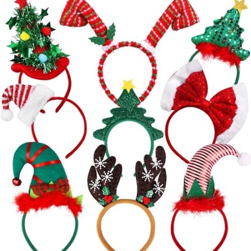 550x591-22.jpg Unyqoos® Set van 9 feestelijke kersthaarbanden voor creatieve en vrolijke kerstsfeer