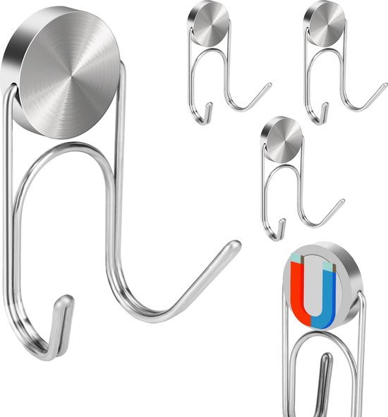 550x591-34.jpg Unyqoos® Sterke magnetische ophanghaken van roestvrij staal voor veelzijdig gebruik buiten en binnen
