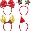 Unyqoos® Feestelijke Haarbandenset voor Kerstmis met Rendier en Sneeuwpop Designs