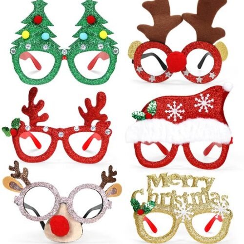550x592-15.jpg Unyqoos® Set van 6 feestelijke kerstbrillen voor een sprankelend kerstfeest