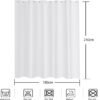 550x592-2.jpg Unyqoos® Wit Douchegordijn van Polyester met Schimmelwerende Eigenschappen en Metalen Ringen