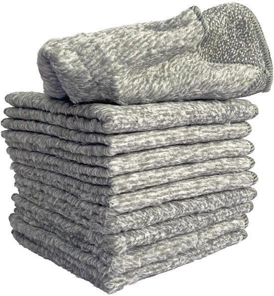 550x594-23.jpg Unyqoos® Set van 10 herbruikbare microvezeldoeken voor diverse reinigingsklussen
