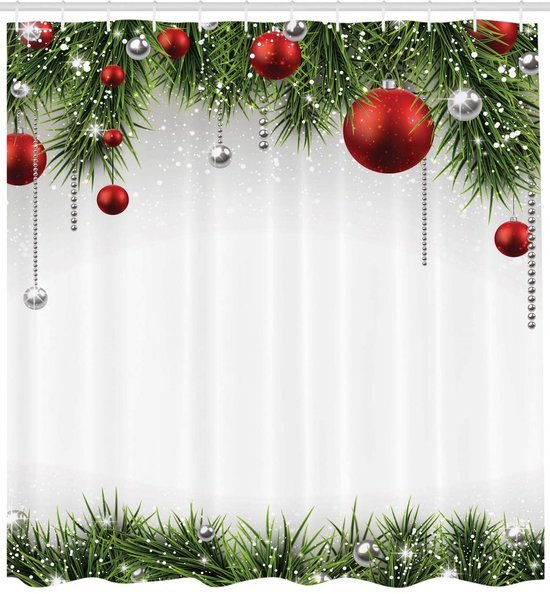 550x594-6.jpg Unyqoos® Stijlvol Kerstthema Douchegordijn met Ornamenten en Haken 175x180 cm