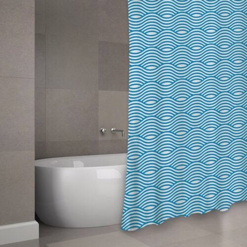 Unyqoos® Blauw douchegordijn met anti-schimmel en antibacteriële eigenschappen 180 x 200 cm
