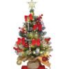 Unyqoos® Compacte kunstkerstboom met verlichting en decoraties voor sfeervolle kerst