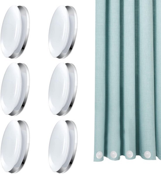 Unyqoos® Set van 6 magnetische gordijngewichten voor douche en ramen