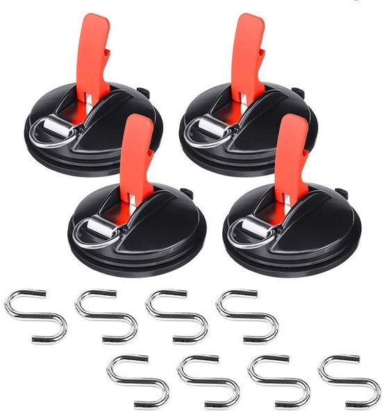 550x595-21.jpg Unyqoos® Set van vier krachtige zuignaphaken met acht S-haken voor veelzijdig gebruik