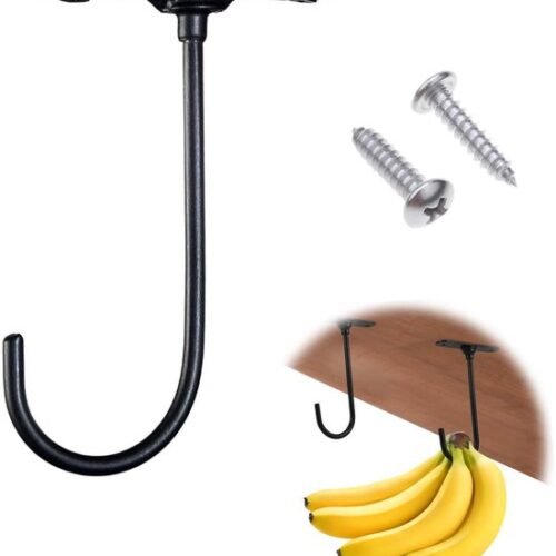 550x595-24.jpg Unyqoos® Set van 6 draaibare metalen haken voor hangende bananen in de keuken