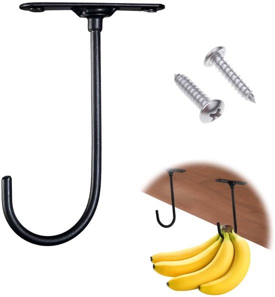 550x595-24.jpg Unyqoos® Set van 6 draaibare metalen haken voor hangende bananen in de keuken