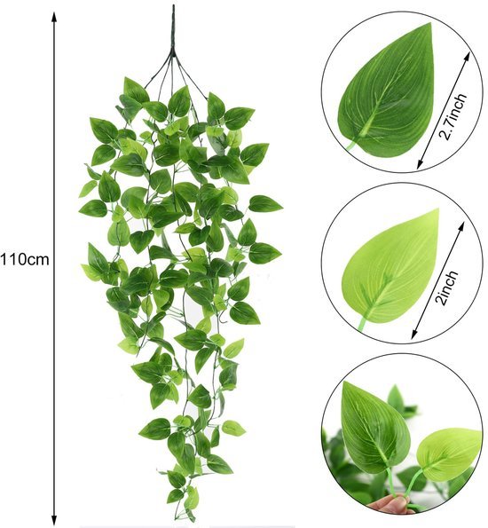 550x595-7.jpg Unyqoos® Set van vier groene kunstplanten voor binnen- en buitendecoratie