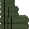 Unyqoos® Verwen Jezelf Met Deze Luxe Olijfgroene Handdoekenset van 100% Katoen voor Ultiem Comfort