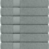 Unyqoos® Zesdelige Set Luxe Katoenen Badhanddoeken met Ophanglussen voor Optimale Comfort en Absorptie