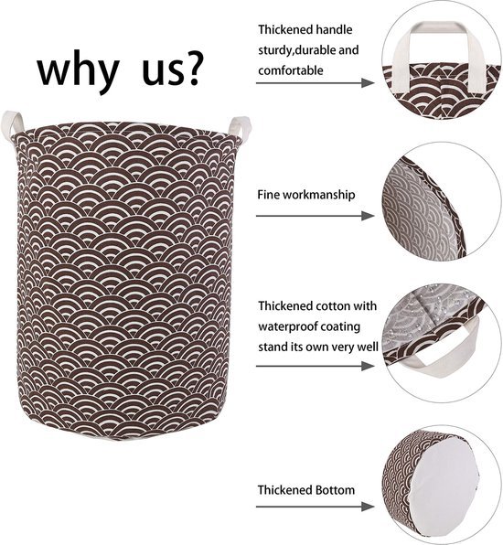 Unyqoos® Stijlvolle en Praktische Opvouwbare Wasmand met Grote Capaciteit en Waterdichte Voering