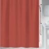 550x596-4.jpg Unyqoos® Waterafstotend en antibacterieel douchegordijn in terracotta rood voor badkamer