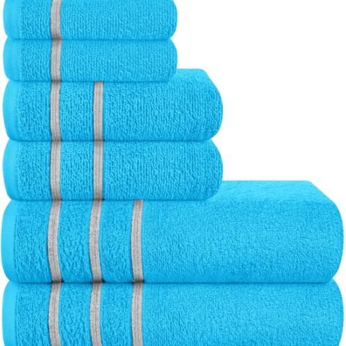 550x596-7.jpg Unyqoos® Ultra Comfort Luxe Katoenen Handdoekenset van 6 Stuks met Extra Grote Badhanddoeken