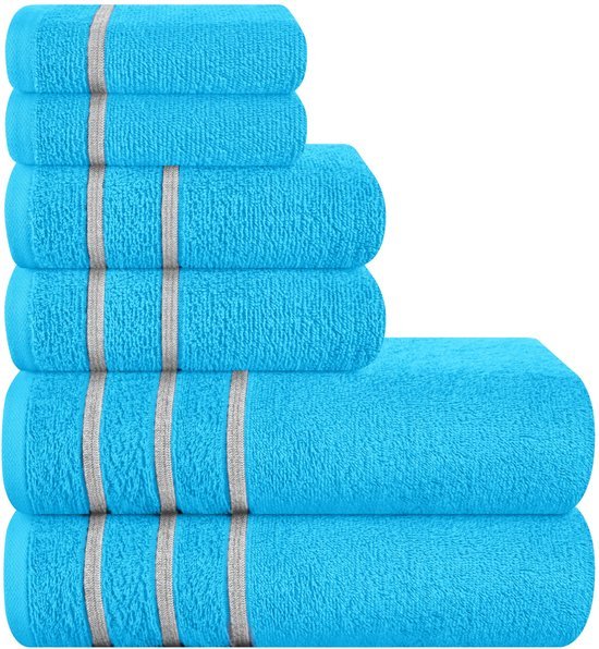 Unyqoos® Ultra Comfort Luxe Katoenen Handdoekenset van 6 Stuks met Extra Grote Badhanddoeken