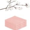 550x596-8.jpg Unyqoos® Luxueuze Handdoekenset van 4 Stuks in Roze met Decoratieve Ingeweven Rand en Strikverpakking