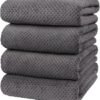 Unyqoos® Set van Vier Luxe Ultra Zachte en Hoogabsorberende Microvezel Handdoeken voor Bad en Sport