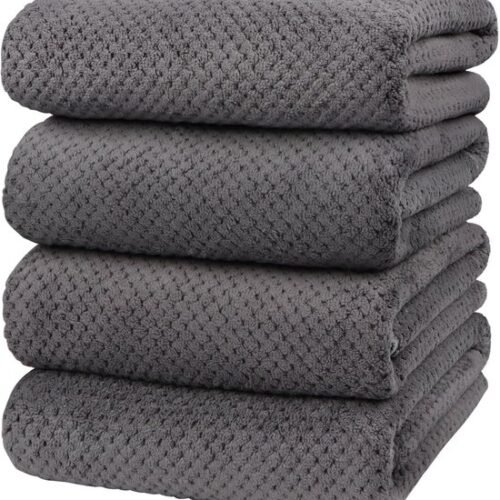 550x597-14.jpg Unyqoos® Set van Vier Luxe Ultra Zachte en Hoogabsorberende Microvezel Handdoeken voor Bad en Sport