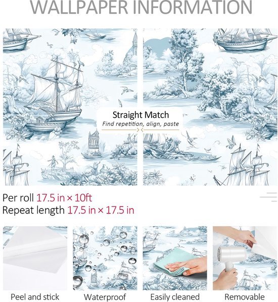 550x597-7.jpg Unyqoos® Decoratieve blauwe en witte zelfklevende folie voor meubels en muren